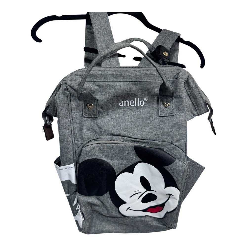 Anello Gray Mickey Mouse‎ Backpack Disney Print Casual Travel Bag 16.5x11.5